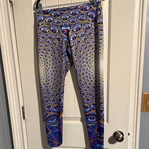 Rare Vision Lab x Alex Gray Vision Purple Evil Eye Leggings Size L